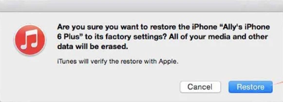 restore from itunes backup