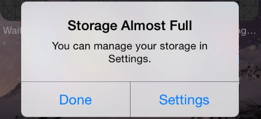 check iphone storage