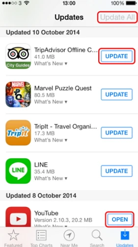 update all apps