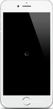 iphone black screen with spinning wheel