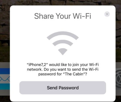 share wifi password