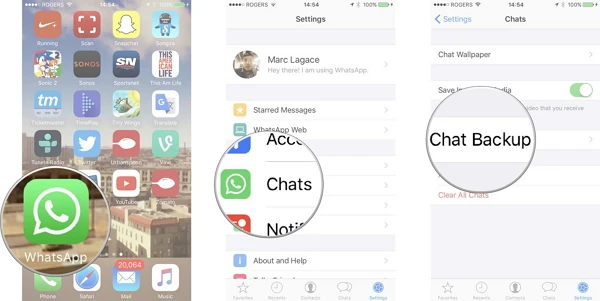 backup whatsapp icloud