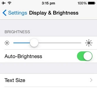 iphone auto brightness setting