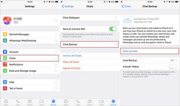 backup whatsapp iphone