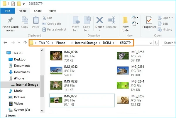 transfer photos from iphone to windows