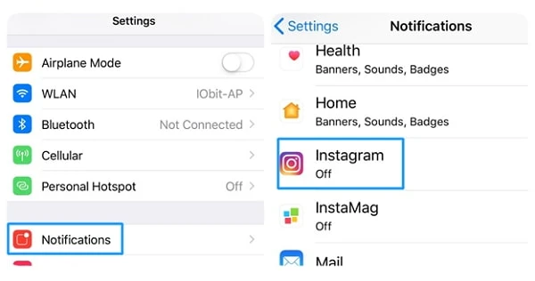 enable instagram notification