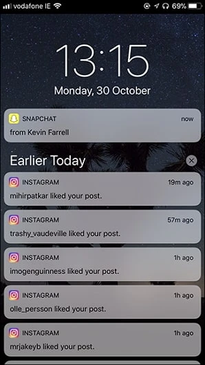 instagram notification not working iphone