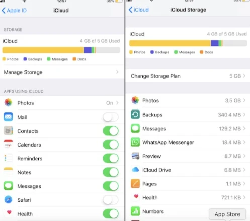 manage icloud storage