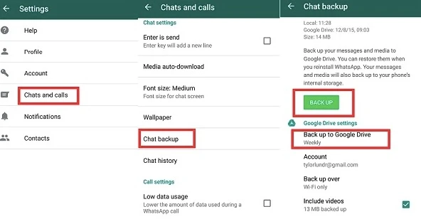 whatsapp google drive backup