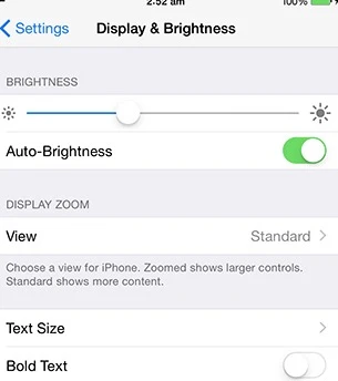 change iphone display zoom