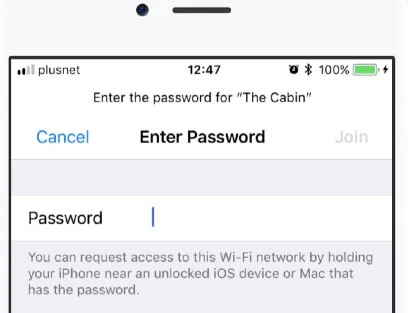 wifi is protected with password