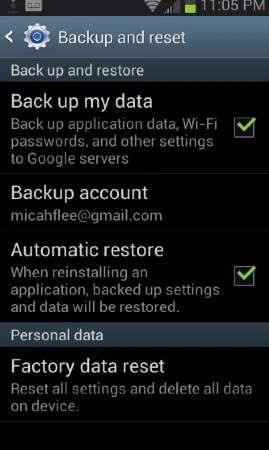 restore android data from backup