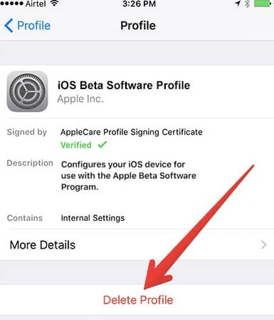 delete and reinstall ios update firmware