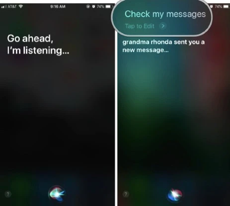 use siri to search iphone messages