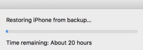 restoring ipad from backup takes too long