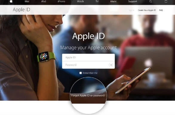 apple id home screen forgot password id