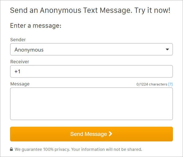 send anonymous text