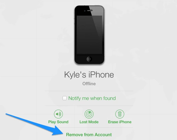 remove device from icloud account