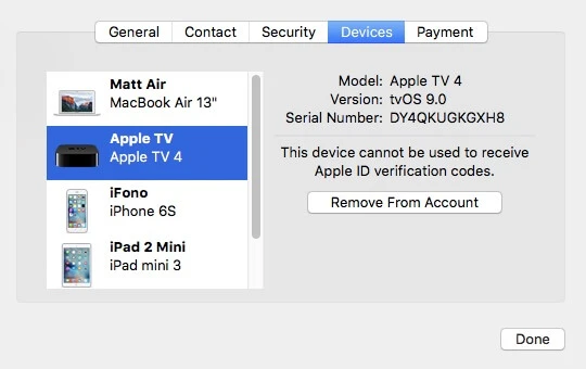 remove device from icloud on mac