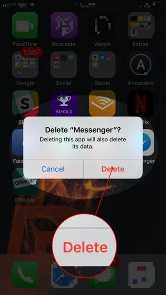 delete messenger app