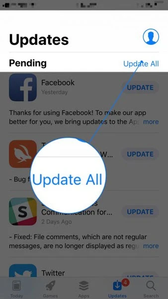 update all apps