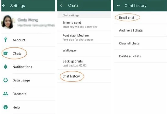 whatsapp email chat