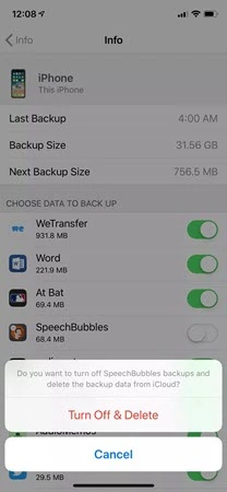 delete apps from icloud on ios