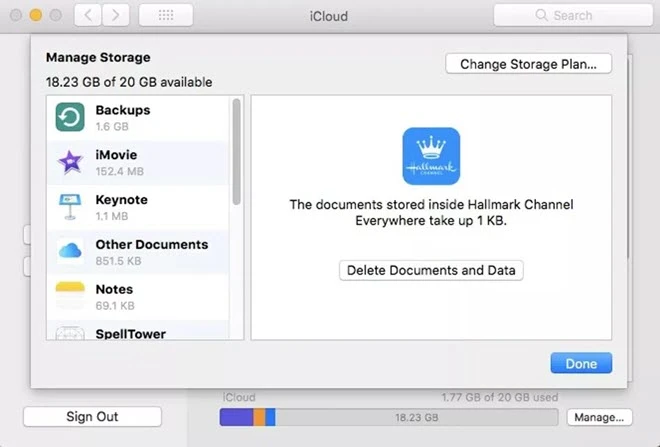 delete apps from icloud on mac