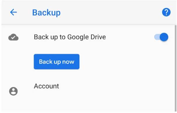 backup to google drive