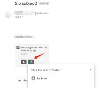 download email attachment to google drive