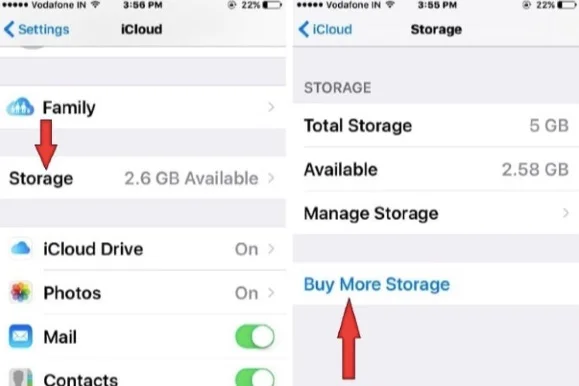 change icloud storage plan