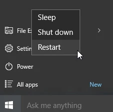 restart windows