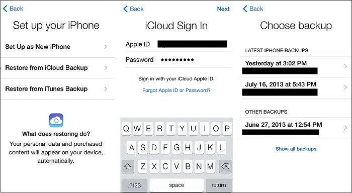 recover call history via icloud