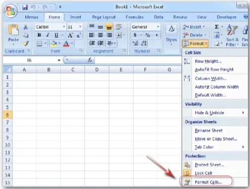 format cells