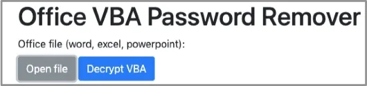office vba password remover