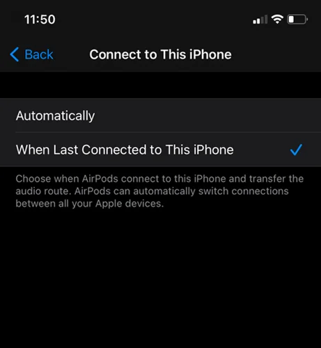 airpods disable automatic switching
