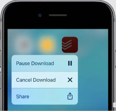 pause and restart app download