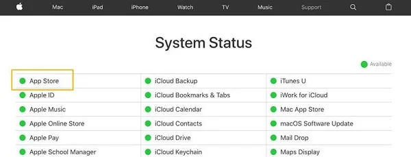 check apple server