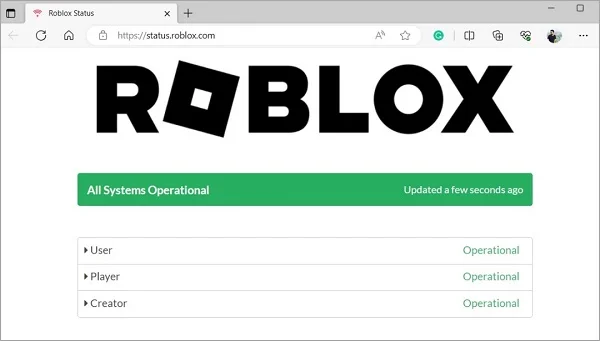 check roblox server status