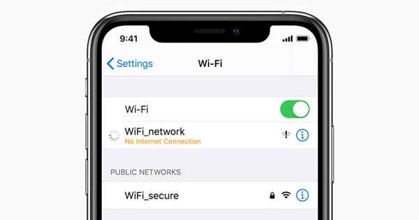 check iphone wifi connection