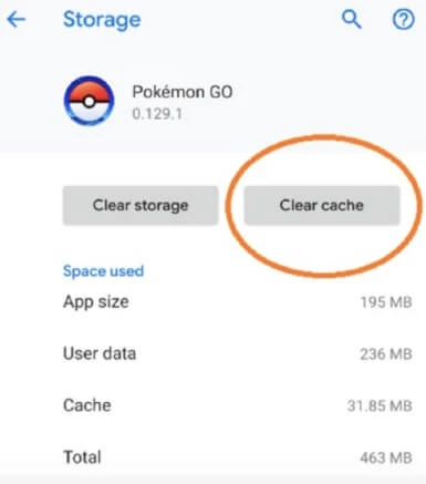 clear cache