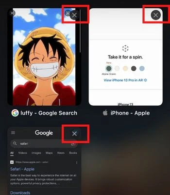 remove taps in safari