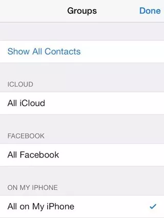 contacts group settings iphone