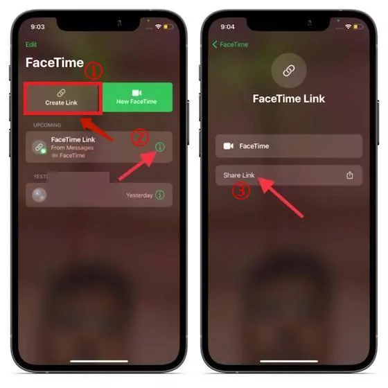 create facetime link