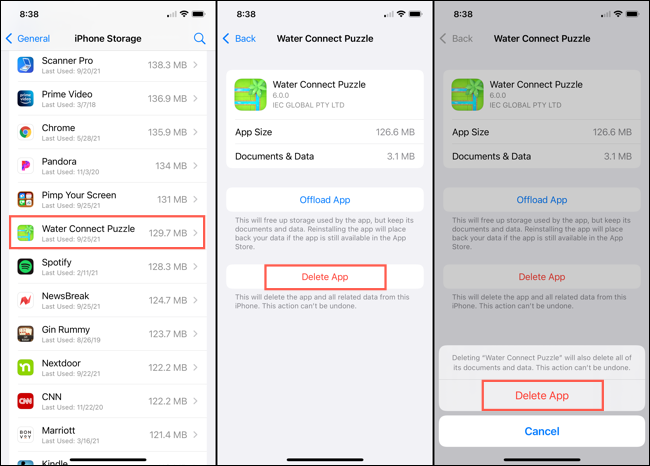 how to delete hidden apps on iphone