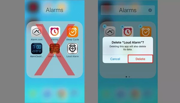 delete iphone alarm apps