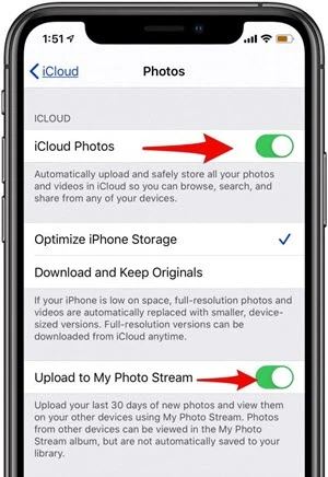 enable icloud photos