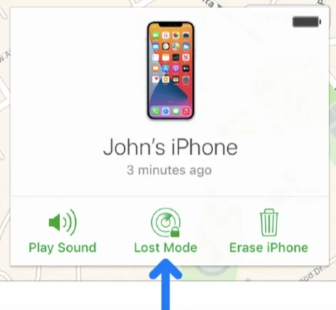 erase iphone via icloud