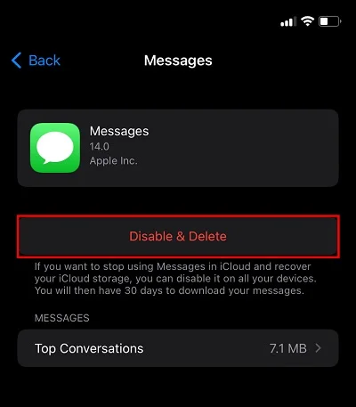 fix imessage corrupted cache files