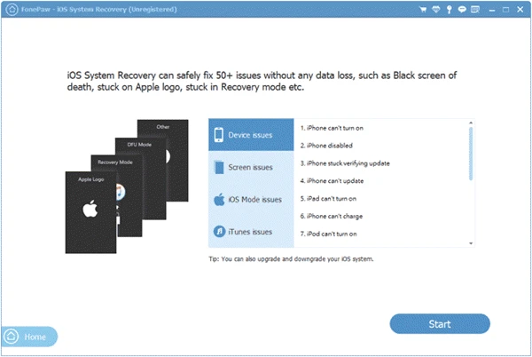 fonepaw ios system recovery